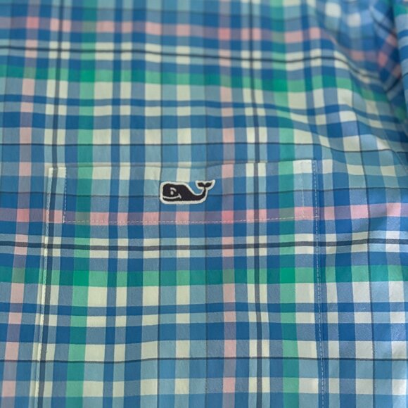 Vineyard Vines Performance Classic Fit Tucker Shirt Mens Sm Button Down Plaid - Picture 3 of 5